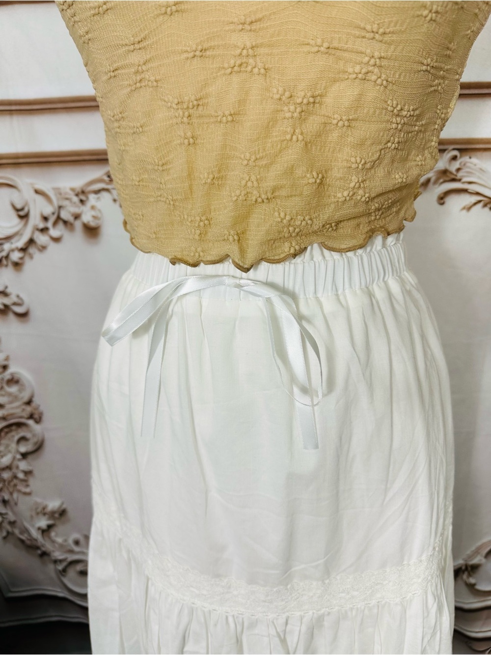 Blu Pepper White Tiered Maxi Skirt - Picture 3 of 14